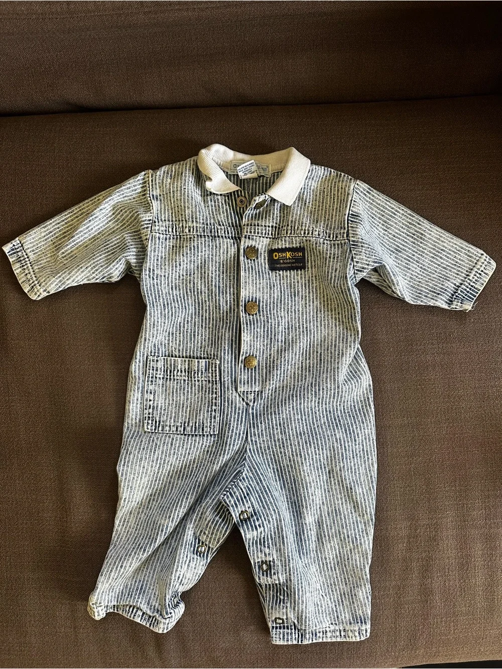 Vintage baby one piece denim suit